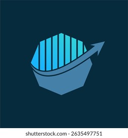 Geometric Progress Chart: Modern Financial Data Symbol
