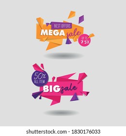 Geometric Promotion Sale Banner Vector