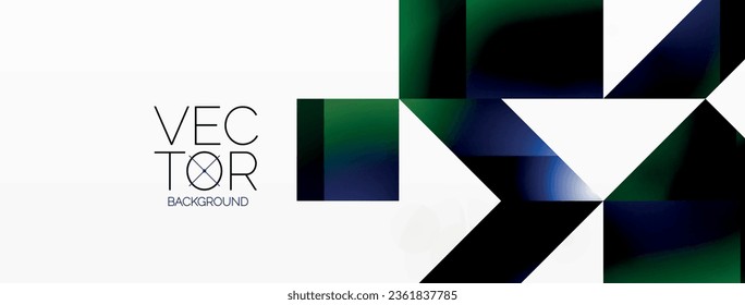 Geometric purity on white - lines, squares, triangles unite. Minimalist harmony in elegant simplicity