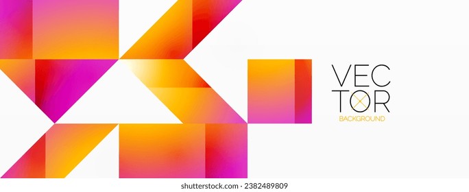 Geometric purity on white - lines, squares, triangles unite. Minimalist harmony in elegant simplicity