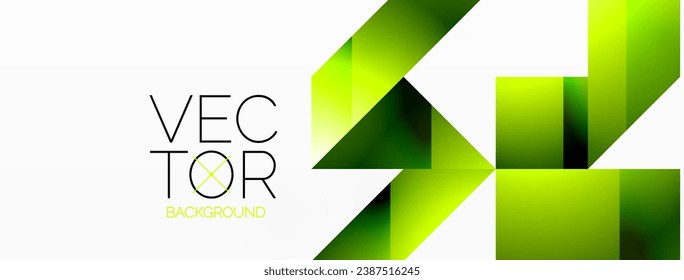 La pureza geométrica en blanco - líneas, cuadrados, triángulos se unen. Armonía minimalista en elegante simplicidad
