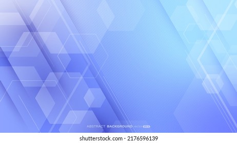 Geometric purple abstract background. Hexagon shapes with lines stripe and light. Vector illustration