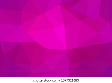 Geometric purple background with triangular polygons. Abstract polygonal mosaic background. Vector illustration. Multicolor low poly gradient background. Crystal polygon background.  Violet poly.