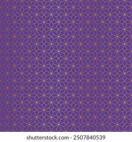 Geometric Purple Golden Luxury Seamless Pattern Background