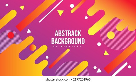 Geometric purple and orange abstract vector background