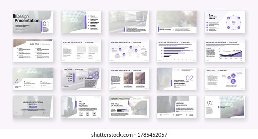 Geometric Purple Presentation Element Templates. Vector infographics. For use in Presentation, Flyer and Leaflet, SEO, Marketing, Webinar Landing Page Template, Website Design, Banner.