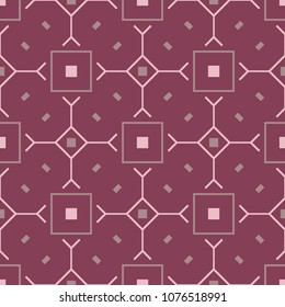 Geometric purple red seamless pattern for wallpapers, textile and fabrics