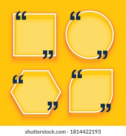 geometric quotation boxes on yellow background