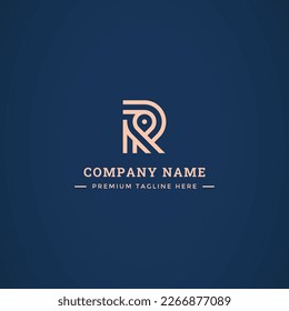Geometric R Logo with Pin Symbol