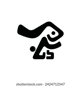 Geometric Rabbit Simple logo, logotype element for template