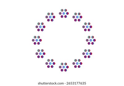 Geometric Radial Circle with Hexagons – Abstract Mandala-Inspired Vector Design for UI, Decor, and Tech Branding