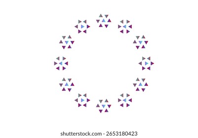 Círculo Radial Geométrico com Triângulos - Design Vetor Abstrato Inspirado em Mandala para Interface do Usuário, Decor e Marca Técnica"


