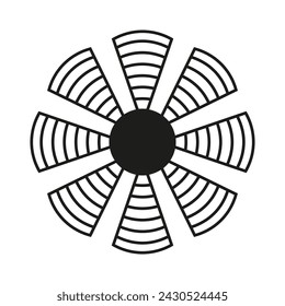 Geometric radial design. Abstract sunburst. Vector illustration. EPS 10.