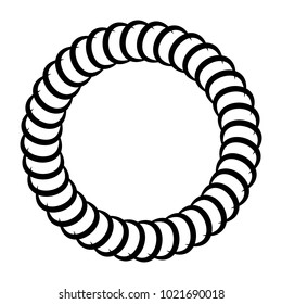 Geometric radial element. Abstract concentric, radial geometric motif