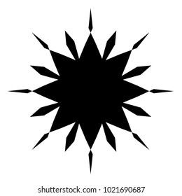 Geometric radial element. Abstract concentric, radial geometric motif