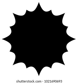 Geometric radial element. Abstract concentric, radial geometric motif