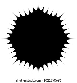 Geometric radial element. Abstract concentric, radial geometric motif