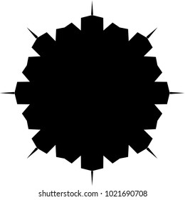 Geometric radial element. Abstract concentric, radial geometric motif