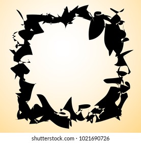 Geometric radial element. Abstract concentric, radial geometric motif