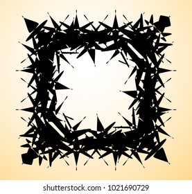 Geometric radial element. Abstract concentric, radial geometric motif