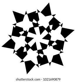 Geometric radial element. Abstract concentric, radial geometric motif