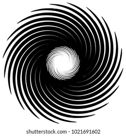 Geometric radial element. Abstract concentric, radial geometric motif