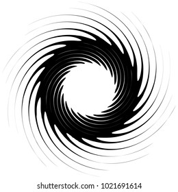 Geometric radial element. Abstract concentric, radial geometric motif