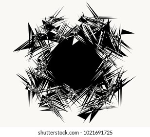 Geometric radial element. Abstract concentric, radial geometric motif