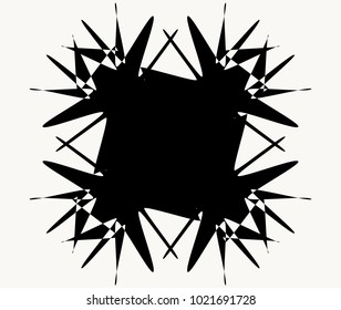 Geometric radial element. Abstract concentric, radial geometric motif