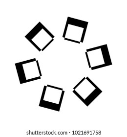 Geometric radial element. Abstract concentric, radial geometric motif