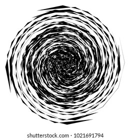 Geometric radial element. Abstract concentric, radial geometric motif