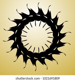 Geometric radial element. Abstract concentric, radial geometric motif