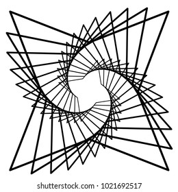 Geometric radial element. Abstract concentric, radial geometric motif