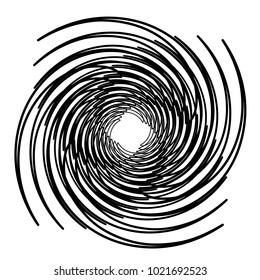 Geometric radial element. Abstract concentric, radial geometric motif