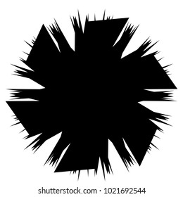 Geometric radial element. Abstract concentric, radial geometric motif