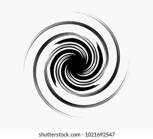 Geometric radial element. Abstract concentric, radial geometric motif