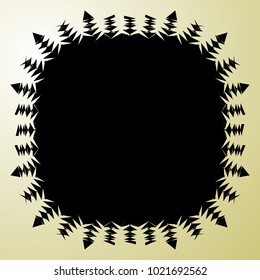 Geometric radial element. Abstract concentric, radial geometric motif