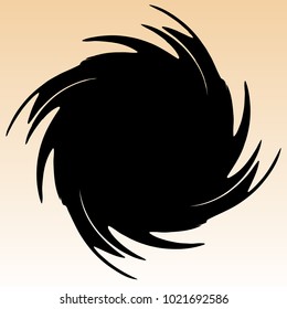 Geometric radial element. Abstract concentric, radial geometric motif