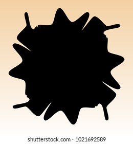 Geometric radial element. Abstract concentric, radial geometric motif