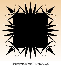 Geometric radial element. Abstract concentric, radial geometric motif