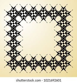 Geometric radial element. Abstract concentric, radial geometric motif
