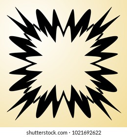 Geometric radial element. Abstract concentric, radial geometric motif