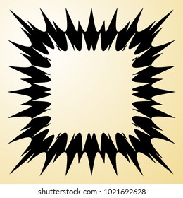 Geometric radial element. Abstract concentric, radial geometric motif