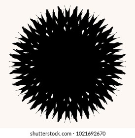 Geometric radial element. Abstract concentric, radial geometric motif