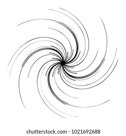Geometric radial element. Abstract concentric, radial geometric motif