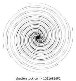 Geometric radial element. Abstract concentric, radial geometric motif