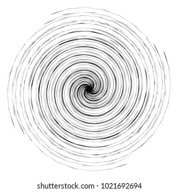 Geometric radial element. Abstract concentric, radial geometric motif