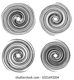 Geometric radial element. Abstract concentric, radial geometric motif