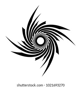 Geometric radial element. Abstract concentric, radial geometric motif