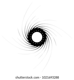 Geometric radial element. Abstract concentric, radial geometric motif